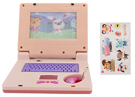RiToEasysports Kids Learning Laptop, Plastic High Simulation Educational Toddler Learning Computer Toy with (Retractable Mouse) Electronic Toy