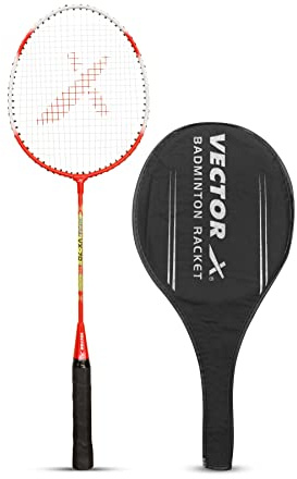 Vector X Badminton Racket | For Men & Boys | Material: Aluminium | Ideal for Professionals, Training & Competitions | Suitable for Outdoor & Garden Games