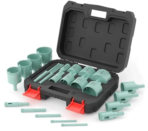 CSOOM Diamantbohrer Lochsägen Set 13-teilig, gelöteter Lochsägensatz für Keramik, Granit, Marmor, Glas, Fliesen etc.