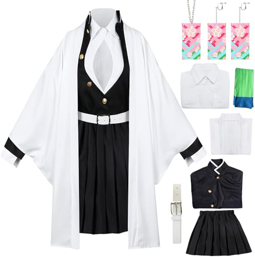 YYDSXK Cosplay Nezuko Tanjirou, Déguisement Kamado Nezuko Tanjirou Kochou Shinobu Mitsuri, Cadeau pour Enfants Adulte, Ensemble de Cape Kimono pour Carnaval Halloween