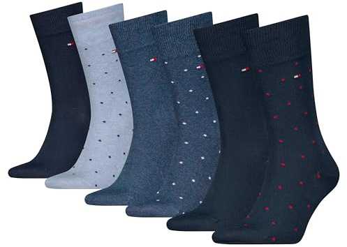 Tommy Hilfiger Homme Dot Classic Sock, Bleu Marine/bleu, 39-42 EU