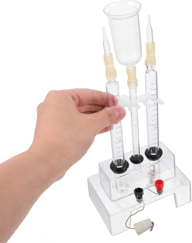 BESTonZON Kit Elettrolisi Dell'Acqua Apparecchio Didattico Per Laboratorio Scolastico Esperimento Chimico Dimostratore Di Elettrolizzatore Per Idrogeno E Ossigeno 10.2X4.7X3.1 Inch