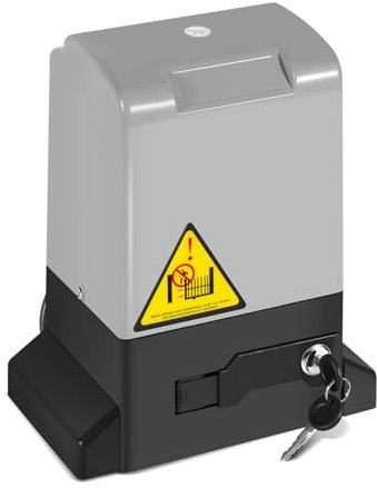 Jiubiaz Schiebetorantrieb Elektrisch bis 800KG Torantrieb für Schiebetor Toröffner mit 2 Fernbedienung Automatischer Schiebetürantrieb für Gartentor 370W Schiebetorantrieb Set