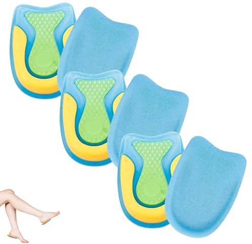 3 Pairs of Gel Heel Cushion Pads, Plantar Fasciitis Support, Achilles Tendonitis Relief, Heel Protectors for Daily Walking, Running, and Sports Activities