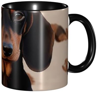 Dachshund hund mugg keramisk mugg personlig kaffe mugg rolig frukost herr dam födelsedag 330 ml