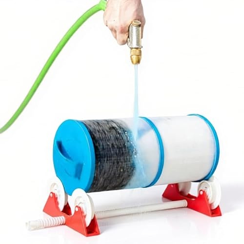 Nodipool NODI Roller – Nettoyeur de Filtre Piscine et Spa Rotatif | Nettoyage Cartouche en 1 Min | Économise 90% d'eau | Propre et sans Effort | Compatible Toutes Cartouches (Hors Magiline/Desjoyaux)