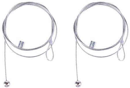 ibasenice 2pcs Magnetic Photo Rope Silver Magnet Material Easy to Install Photo Strand for Hanging Photographs on Ceilings and Wood
