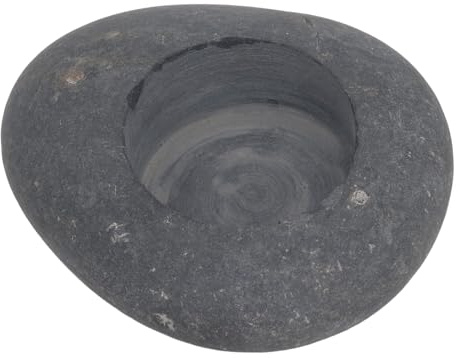 shenruifa Kiselsten ljushållare, handgjord, dekorativ värmeljushållare av sten för bröllop och evenemang, 4 cm diameter, kompakt och lätt