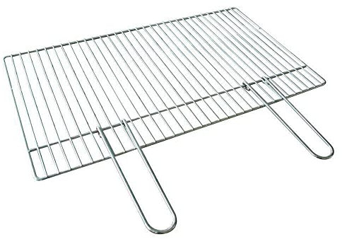 GRIGLIA 40 X 67 CM BBQ in Filo di Ferro Cromato C/Manici Pieghevoli
