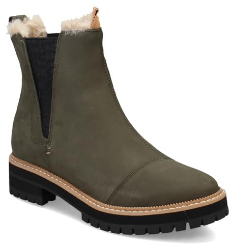 TOMS Damen Dakota Boot Bootsschuh, Water Resistant Tarmac Olive Oiled Nubuck, 42 EU