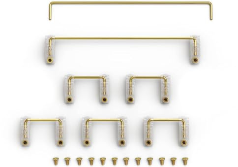 Glorious Keyboard Stabilizer GSV2 Kit for Mechanical Keyboards, Gold Wire and Premium Polymer, MX Compatible, Easy Screw-in, PCB Mount, Enhanced Sound on GMMK 2, PRO & Numpad (2u, 6.25u, and 7u)