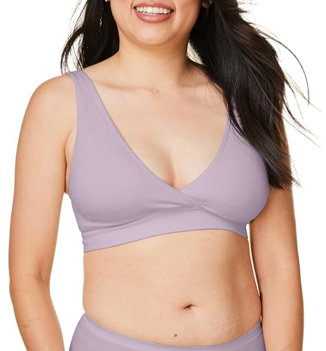 Bravado Designs Sostén sostenible de maternidad y lactancia | Restore | Nylon reciclado | Sin costuras y sin aros | Copa B-DDD/F, orquídea, gris ((Grey Orchid), X-Large