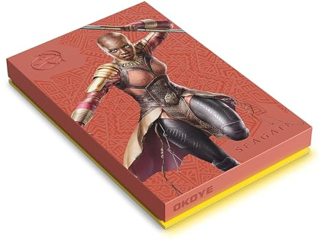 Seagate FireCuda 2To Disque dur externe portable, compatible avec PS4, PS5, Xbox One/Series, PC Marvel Edition Okoye, USB 3.2, 3 ans Rescue Services (STKL2000403)