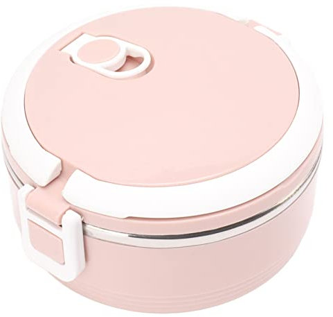 Ejoyous Boîte à Lunch Thermique avec Isolation Thermique en Acier Inoxydable, les Récipients Alimentaires Monocouches Gardent les Aliments au Chaud (Rose)