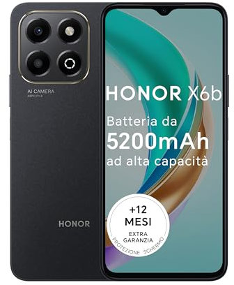 HONOR X6b LTE Cellular Phone Black + extra 12M garanzia schermo