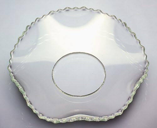Wiedemann Bougeoir en verre (attrape-gouttes) dentelé, ondulé pour bougies jusqu'à 25 mm de diamètre (bougies coniques, bougies de table)