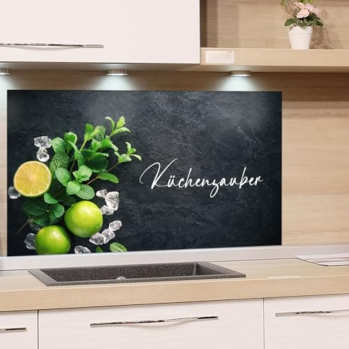 GRAZDesign Spritzschutz Küchenrückwand Glas 4mm | Küchenpaneele Rückwandschutz mit Motiv Küchenzauber - 80x50cm