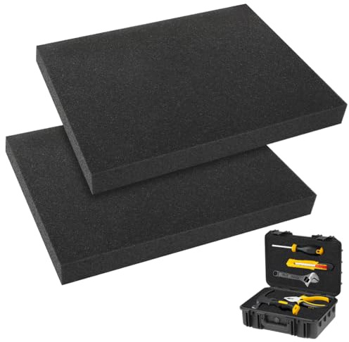 Wapasezyar Skum för fyllning och sittkudde, i gitterform som insats för att skära ut verktyg (400 x 300 x 40 mm, styck, 6)