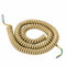 ORION LIGHTSTYLE Spiralkabel 3 adrig Spiralleitung Spiral Verlängerung Elektrokabel Leuchtenkabel Lampenkabel gold