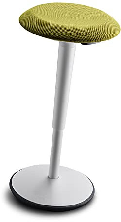 Sedus se:fit, Ergonomischer Hocker, Stehhocker, Stehsitz, Stehhilfe, Grün, Grau, Kunststoff, Gummifuß, 53-80 cm Höhenverstellbar