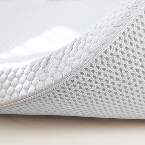 MICAMAMELLAMA Surmatelas viscoélastique 100% viscoélastique, 180 x 190 cm. Épaisseur 7 cm. Fabrication espagnole. Surmatelas Traitement Sanitized, soulage Les tensions Musculaires. Déhoussable.