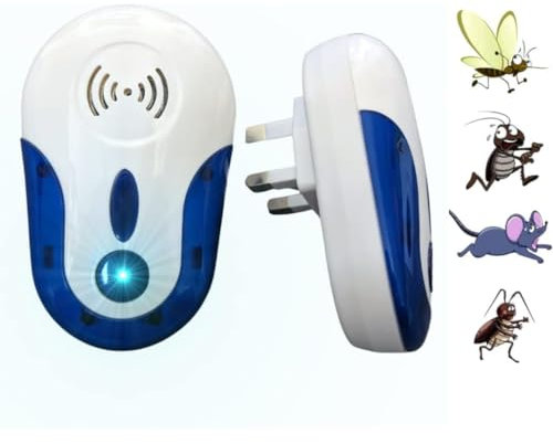 NEXTFIT Ultrasonic Pest Repeller - Spider Repellent - Mice Repeller - Pest control for Mice & Rats, Spider, Mosquitos - Ultrasonic plug in repellent - Indoor rodent repeller with Night Light