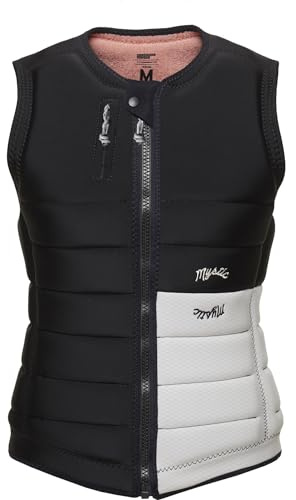 Mystic Watersports - Surf Kitesurf & Windsurfing Womens Dusk Front Zip Impact Vest Top - Black - Quick Dry