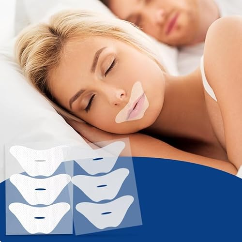INF Pansement correcteur pour la bouche nocturne lorsque la bouche est ouverte pour respirer, Shut Up Seal, Tissu non tissé, confortable et respirant, Réduit le ronflement par la respiration buccale