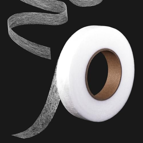 Mynoozi 64m Extra Long No-Sew Folding Tape - 20mm Wide, Strong Iron-On Adhesive for Curtains, Clothes, Trousers