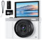 Cámara digital 4K, cámara de vlogging de 64 MP para fotografía con pantalla abatible de 180° de 3 pulgadas, cámara digital compacta de 16X con tarjeta micro SD de 64 GB para principiantes (blanco)