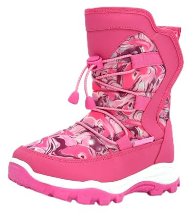 NOVA MOUNTAIN Boys Girls Little Kids Winter Snow Boots,NF NMWB108 Pink 13