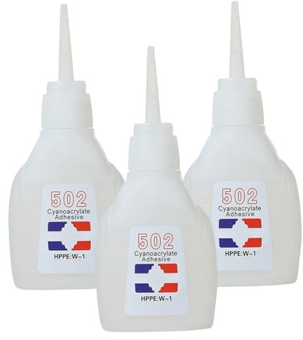 Super colla 502, 3 pezzi di colla 502, 30 g di adesivo istantaneo impermeabile ad asciugatura rapida per metallo, vetro, plastica, riparazione di pelle, legno