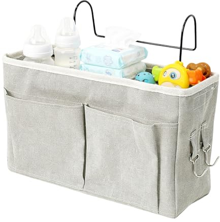 Poche De Lit Portable Ajustable Gain De Place, Panier Suspendu De Chevet Organisateur De Couches Poche De Lit Pour Bébé, Pour Biberon, Couches, Nursery, Hôpital