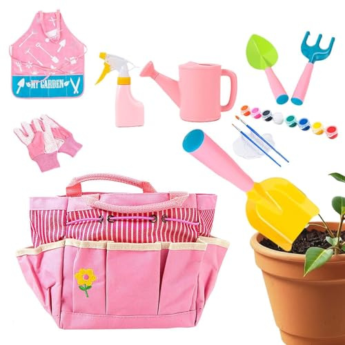 Kit de Jardinería Infantil Pala Ergonómica, Guantes y