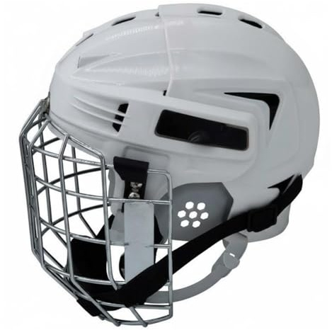 Gralara Casco da Hockey con Gabbia Certificata CSA CE Casco con Griglia Acciaio Anti-Graffio Visiera da Hockey su Ghiaccio per Bambini, Baseball, Softball, M
