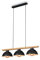 BRILONER Leuchten Pendelleuchte, Pendellampe retro, Hängelampe vintage, 3x E27, max. 40 Watt, Esszimmerlampe, Metall-Holz, Schwarz, 980x250x1035mm (LxBxH) 4046-035