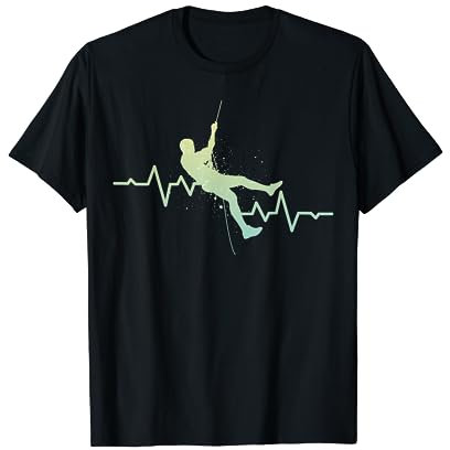 Kletterhelm Kletterausrüstung Herzschlag Boulderer Klettern T-Shirt