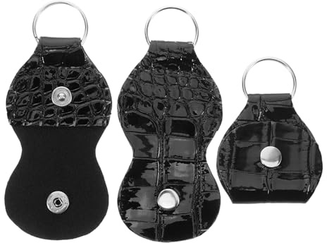 Toyvian 3piezas Estuche De Púas para Guitarra De Sintético Soporte y para Púas De Guitarra Accesorios para Músicos Llaveros Organizador Portátil De Plectros