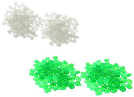 Happyyami 200 Pezzi Pietra luminosa di ciottoli grossi ciottoli decorazione luminosa per acquario Pietre fluorescenti decorazione piscina ciottoli pietre rocce Decor del serbatoio di pesce