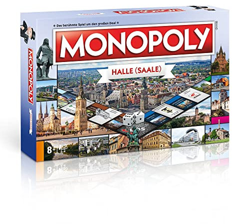 Monopoly Halle – Offizielle Städte-Edition mit regionalen Highlights | Gesellschaftsspiel für 2–6 Spieler ab 8 Jahren Souvenir für Fans von Halle (Saale)
