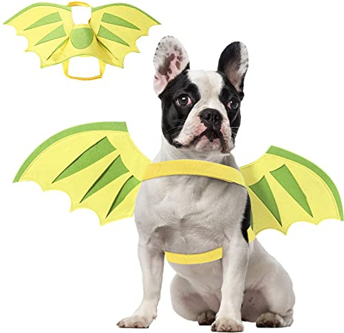 Costumi di Halloween per cani con ali di drago, vestiti per animali domestici, ali di dinosauro per cani di taglia piccola, media e grande, abbigliamento per gatti, abbigliamento per Natale, feste di