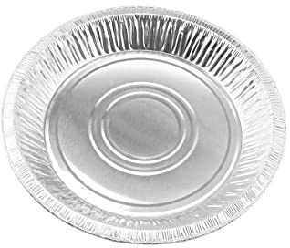 KitchenDance Disposable Aluminum Pie Pan - 9-5/8 Round Aluminum Foil Baking Pan Perfect for Home and Restaurants, Aluminum Pans for Baking, Cooking, Preparing Food, Oven Safe Pan #11042, Pack of 25