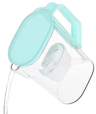 Wessper Wasserfilter Kanne 2.7L für Kühlschranktür, Wasserkaraffe mit Aktivkohle Filter, Wasserkanne Kompatibel mit Brita Maxtra Filterkartusche - Minze