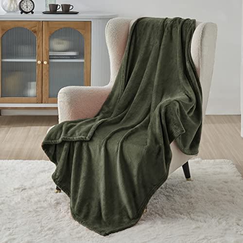 BEDSURE Kuscheldecke Flauschig Decke Fleecedecke - 150x200cm, Olivgrün