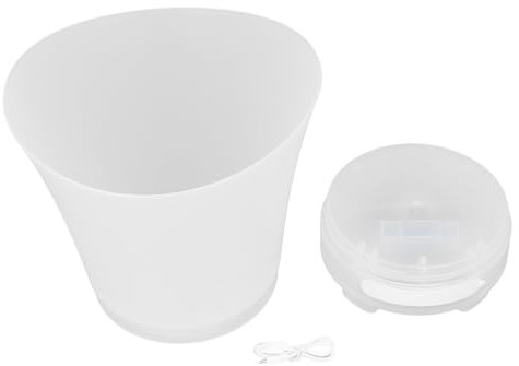 Secchiello per il Ghiaccio a LED 7 Litri, Grande capacità, 4 modalità di Luce, Colorato, per Bevande, Vino, Birra, Ghiaccio, Vasca di Stoccaggio con Altoparlante Bluetooth