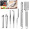 QINERSAW 7 Pz Pinzette per Lische di Pesce Pinzette per Pesce Professionali Pinzette da Cucina Pinza Leva Lische in Acciaio Inossidabile per il Pesce, Dolci Fai da Te