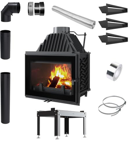 Caminetto in ghisa KRATKI 12 kW ZOSIA 200 fi SET inserto per caminetto BImSchV livello 2 EEK A