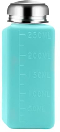 Generic Dispensador de la bomba de remojo de esmalte de esmalte Botella de bombeo a mano contenedor Almacenador de usos múltiples, presionando dispensador de, Azul 250ml
