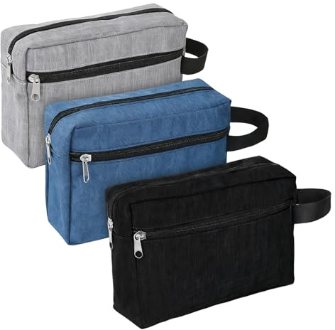 3Pcs Toiletry Bag for Man & Women, Portable Travel Wash Bag, Waterproof Toiletries Cosmetic Shaving Organizer Bag, Portable Multifunctional Wash Bag with Handle for Gym, Bathroom, Travel