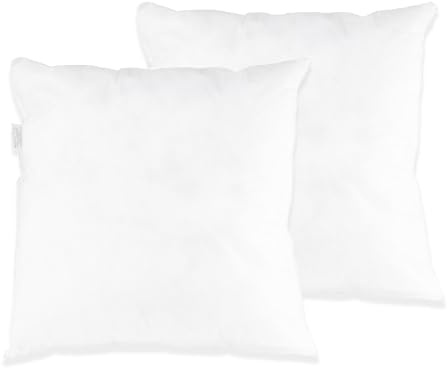 FUSIONHOME - Relleno de Cojín de Fibra Hueca Siliconada Pack 2 Unidades 45x45 cm - Relleno de Gran Volumen y Alta Recuperación - Cojín Decorativo para Casa, Cama, Sofá - Antiácaros e Hipoalergénico